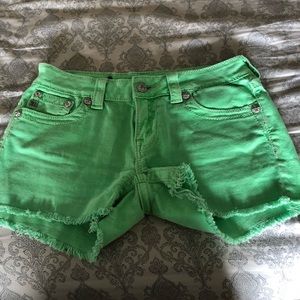 Miss me green shorts